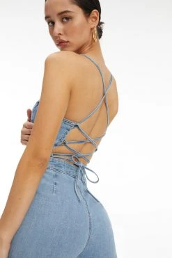 GOOD AMERICAN VACAY PALAZZO JUMPSUIT | BLUE709