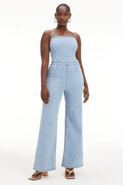 GOOD AMERICAN VACAY PALAZZO JUMPSUIT | BLUE709