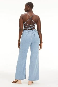 GOOD AMERICAN VACAY PALAZZO JUMPSUIT | BLUE709
