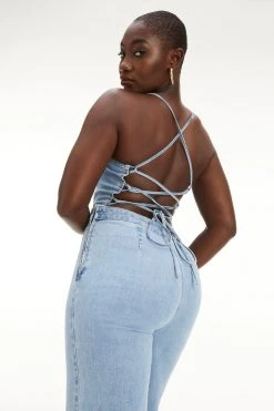 GOOD AMERICAN VACAY PALAZZO JUMPSUIT | BLUE709