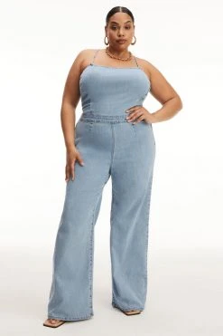 GOOD AMERICAN VACAY PALAZZO JUMPSUIT | BLUE709
