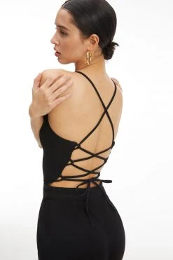 GOOD AMERICAN Jumpsuits VACAY PALAZZO JUMPSUIT | BLACK001