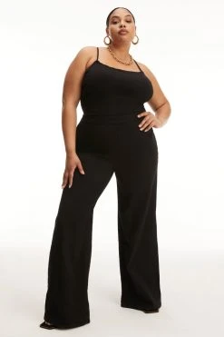 GOOD AMERICAN Jumpsuits VACAY PALAZZO JUMPSUIT | BLACK001