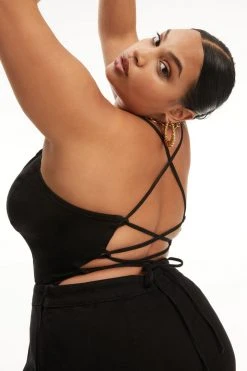 GOOD AMERICAN Jumpsuits VACAY PALAZZO JUMPSUIT | BLACK001