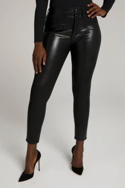 GA-SALE GOOD LEGS COATED | BLACK103 High Waisted
