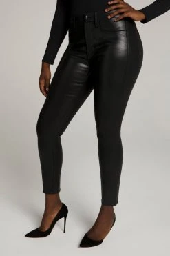 GA-SALE GOOD LEGS COATED | BLACK103 High Waisted