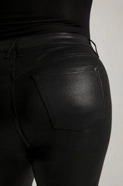 GA-SALE GOOD LEGS COATED | BLACK103 High Waisted