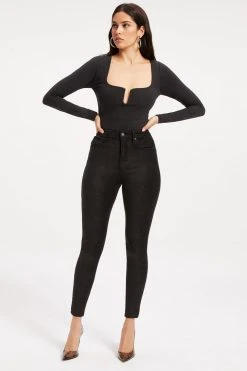 GOOD AMERICAN GOOD LEGS SUEDE-LIKE | BLACK033