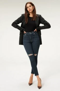 GOOD AMERICAN ALWAYS FITS GOOD LEGS | DEEP BLUE003 High Waisted