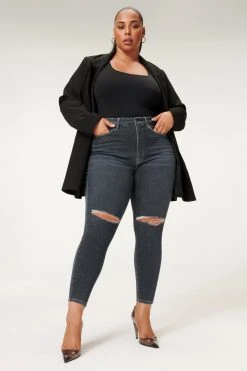 GOOD AMERICAN ALWAYS FITS GOOD LEGS | DEEP BLUE003 High Waisted