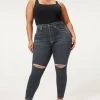 GOOD AMERICAN ALWAYS FITS GOOD LEGS | DEEP BLUE003 High Waisted