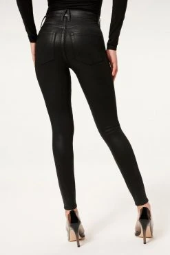 GA-SALE GOOD LEGS COATED | BLACK103 High Waisted