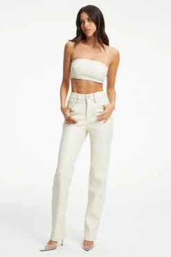 GOOD AMERICAN Tops BETTER THAN LEATHER BANDEAU | BONE001