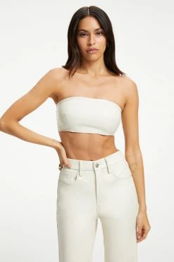 GOOD AMERICAN Tops BETTER THAN LEATHER BANDEAU | BONE001