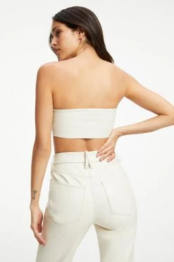 GOOD AMERICAN Tops BETTER THAN LEATHER BANDEAU | BONE001