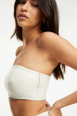 GOOD AMERICAN Tops BETTER THAN LEATHER BANDEAU | BONE001