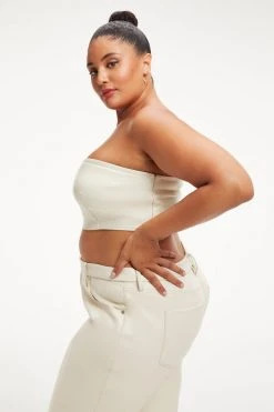 GOOD AMERICAN Tops BETTER THAN LEATHER BANDEAU | BONE001
