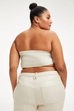 GOOD AMERICAN Tops BETTER THAN LEATHER BANDEAU | BONE001