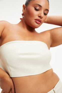 GOOD AMERICAN Tops BETTER THAN LEATHER BANDEAU | BONE001