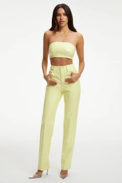 GOOD AMERICAN BETTER THAN LEATHER BANDEAU | KEY LIME001