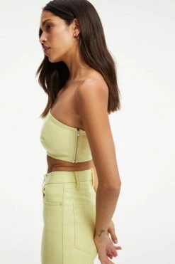 GOOD AMERICAN BETTER THAN LEATHER BANDEAU | KEY LIME001