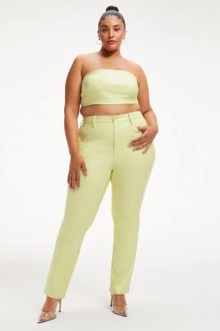 GOOD AMERICAN BETTER THAN LEATHER BANDEAU | KEY LIME001