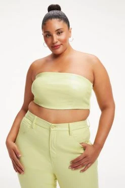 GOOD AMERICAN BETTER THAN LEATHER BANDEAU | KEY LIME001