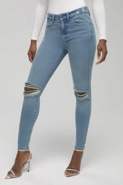 GA-SALE GOOD LEGS CROP | BLUE523