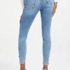 GOOD AMERICAN GOOD LEGS CROP DEEP V YOKE | INDIGO010 High Waisted