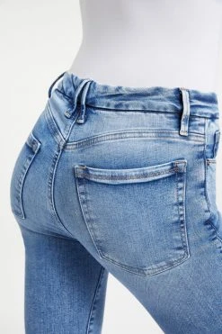 Best Sale ❤️ GOOD AMERICAN GOOD LEGS CROP DEEP V YOKE | INDIGO010 High Waisted 🛒 17 GOOD AMERICAN GOOD LEGS CROP DEEP V YOKE | INDIGO010 High Waisted