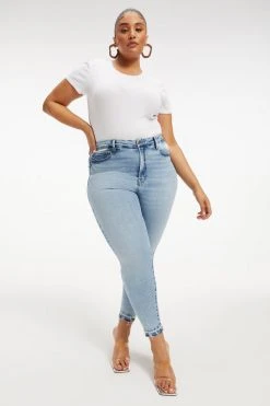Brand new 👍 GOOD AMERICAN GOOD LEGS CROP CHEWED HEM | INDIGO147 🛒 17 GOOD AMERICAN GOOD LEGS CROP CHEWED HEM | INDIGO147