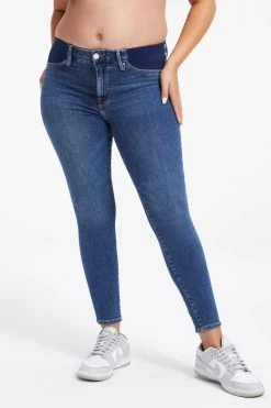 GOOD AMERICAN MATERNITY GOOD LEGS CROP | BLUE615