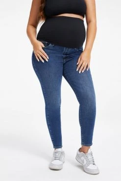 GOOD AMERICAN MATERNITY GOOD LEGS CROP | BLUE615