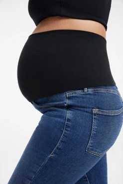 GOOD AMERICAN MATERNITY GOOD LEGS CROP | BLUE615