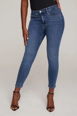GOOD AMERICAN Skinny GOOD LEGS CROP EXTREME V | BLUE615