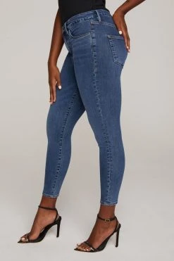 GOOD AMERICAN Skinny GOOD LEGS CROP EXTREME V | BLUE615