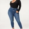 GOOD AMERICAN Skinny GOOD LEGS CROP EXTREME V | BLUE615