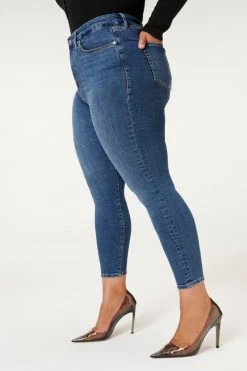 GOOD AMERICAN Skinny GOOD LEGS CROP EXTREME V | BLUE615