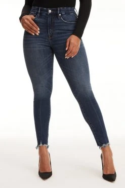 GA-SALE GOOD LEGS CHEWED HEM | BLUE661 High Waisted