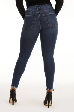 GA-SALE GOOD LEGS CHEWED HEM | BLUE661 High Waisted