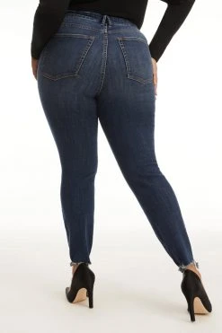 GA-SALE GOOD LEGS CHEWED HEM | BLUE661 High Waisted