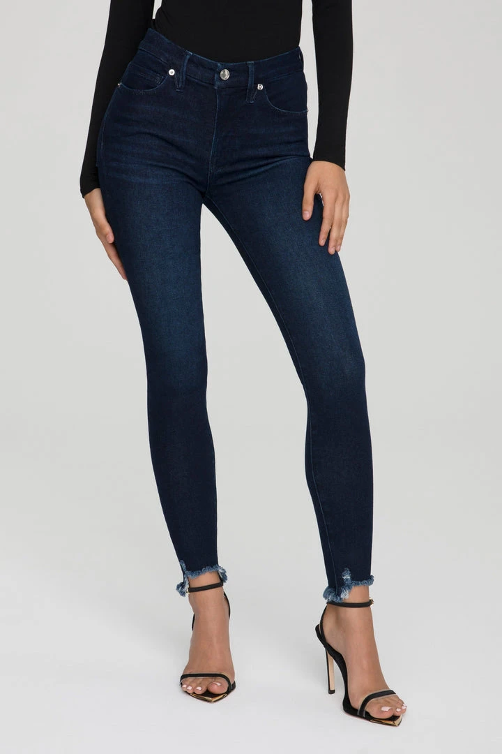Coupon 🥰 GOOD AMERICAN Skinny GOOD LEGS CHEW BACK POCKETS | BLUE608 😉 8 GOOD AMERICAN Skinny GOOD LEGS CHEW BACK POCKETS | BLUE608