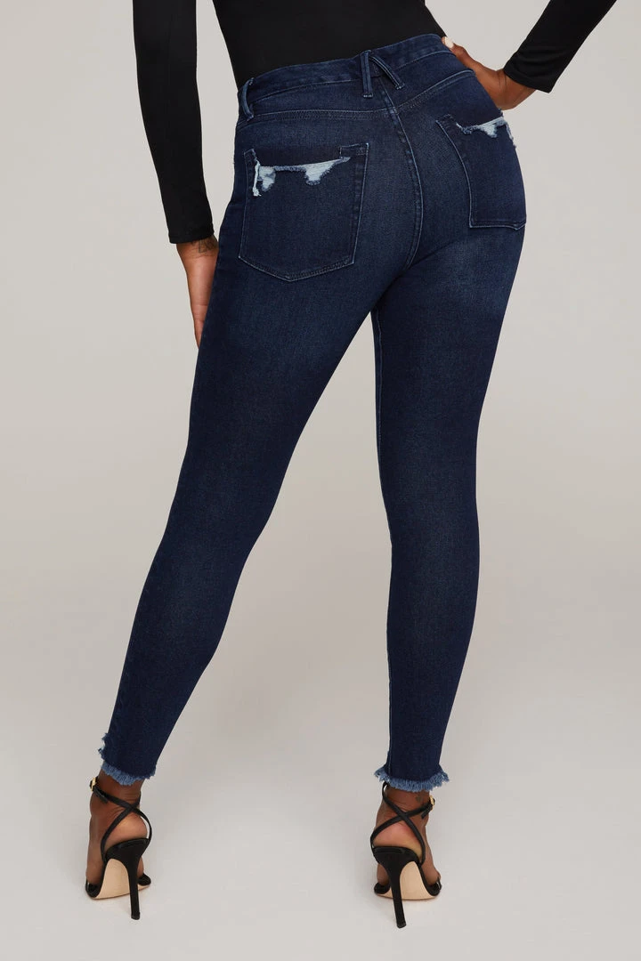 Coupon 🥰 GOOD AMERICAN Skinny GOOD LEGS CHEW BACK POCKETS | BLUE608 😉 5 GOOD AMERICAN Skinny GOOD LEGS CHEW BACK POCKETS | BLUE608