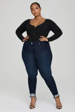 Coupon 🥰 GOOD AMERICAN Skinny GOOD LEGS CHEW BACK POCKETS | BLUE608 😉 32 GOOD AMERICAN Skinny GOOD LEGS CHEW BACK POCKETS | BLUE608