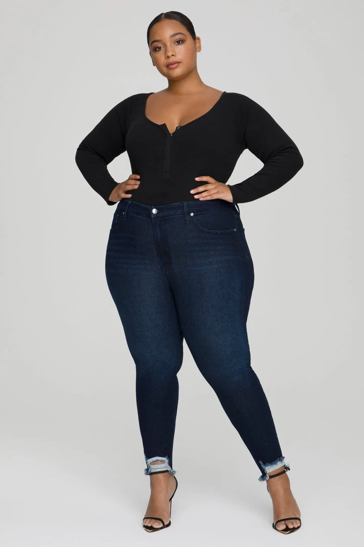 Coupon 🥰 GOOD AMERICAN Skinny GOOD LEGS CHEW BACK POCKETS | BLUE608 😉 13 GOOD AMERICAN Skinny GOOD LEGS CHEW BACK POCKETS | BLUE608