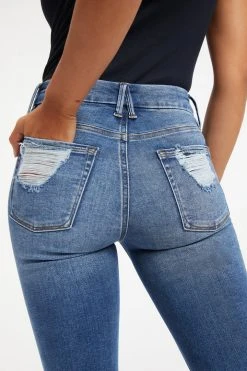 GOOD AMERICAN ALWAYS FITS GOOD LEGS CIGARETTE | INDIGO146 High Waisted