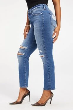 GOOD AMERICAN ALWAYS FITS GOOD LEGS CIGARETTE | INDIGO146 High Waisted