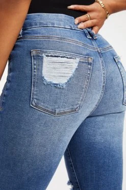 GOOD AMERICAN ALWAYS FITS GOOD LEGS CIGARETTE | INDIGO146 High Waisted