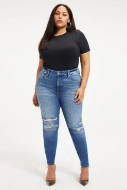 GOOD AMERICAN ALWAYS FITS GOOD LEGS CIGARETTE | INDIGO146 High Waisted