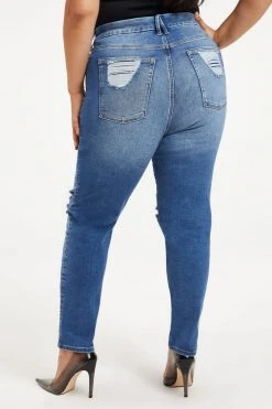 GOOD AMERICAN ALWAYS FITS GOOD LEGS CIGARETTE | INDIGO146 High Waisted